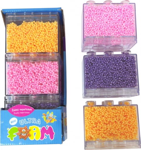 Masa plastyczna Ultra Foam MINI zestaw 3 – różowa, fioletowa, pomarańczowa