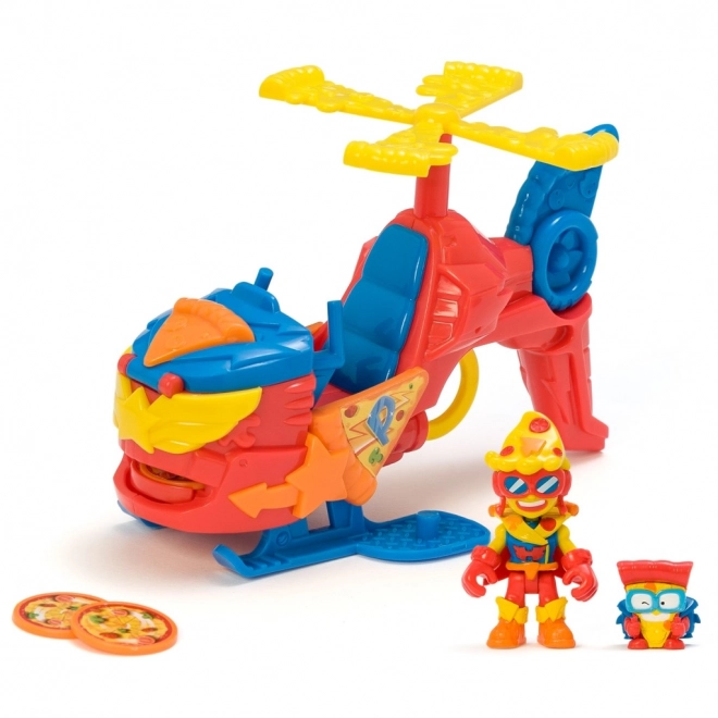 SuperThings Pizzacopter z wyrzutnią dysków