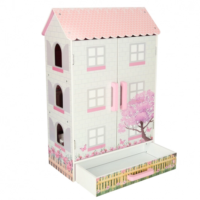 Drewniany domek dla lalek Lulilo Papilio różowy 80cm