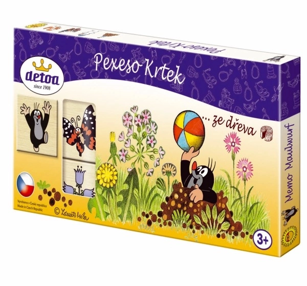 Drewniane memory Krtek - 36 elementów