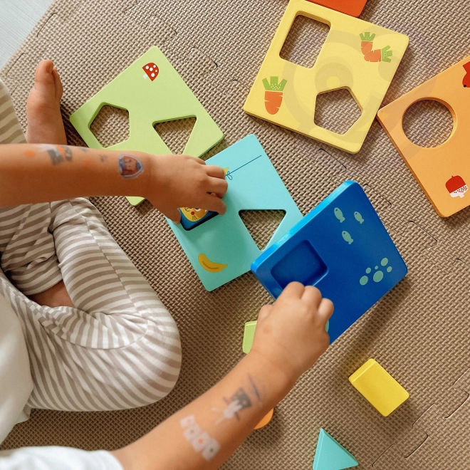 Montessori układanka kształty i kolory ze zwierzątkami