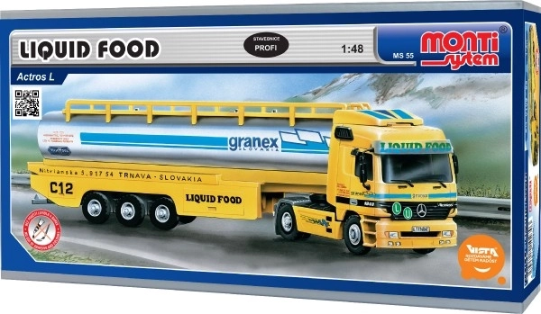 Zestaw Monti System MS 55 Jedzenie w Płynie Actros L-MB 1:48 w pudełku 31,5x16,5x8cm