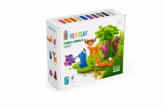 Hey Clay zestaw plastycznego gliny Leśne zwierzęta