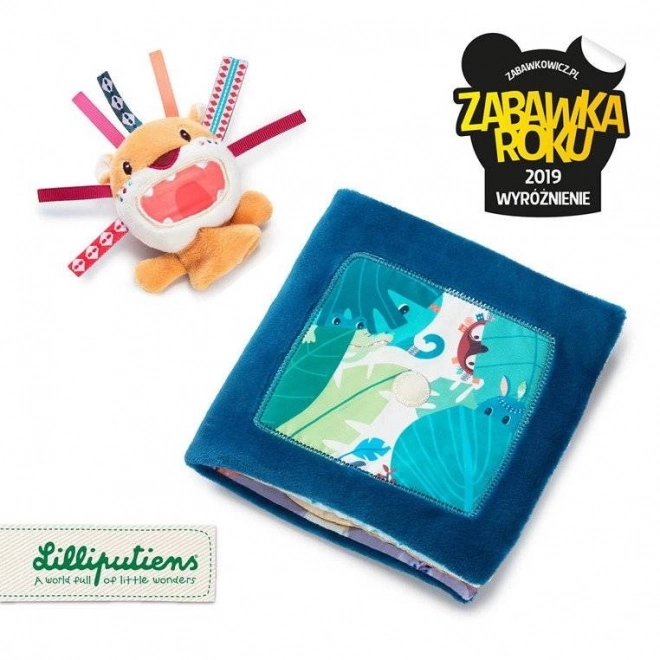 Lilliputiens - Książka z mini pacynką Lew Jack 9 m+