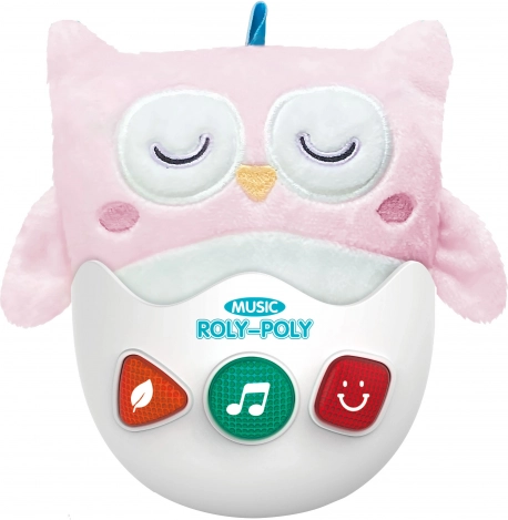 Pluszowa sowa roly‑poly z efektami