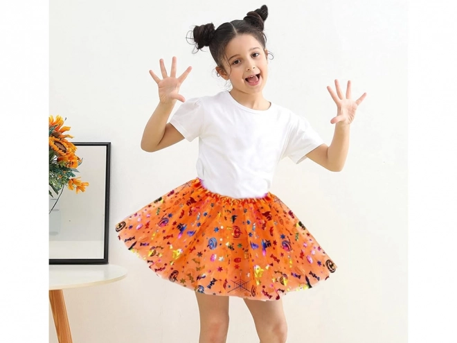 Halloweenowy kostium z opaską i tiulową spódniczką