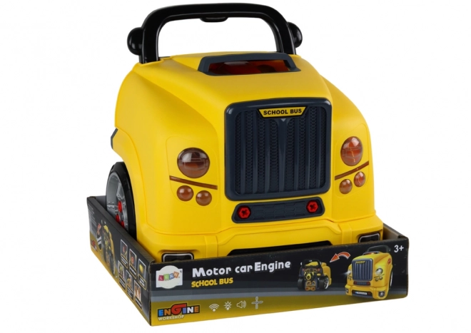 DIY Warsztat Samochodowy Zestaw dla Dzieci Mechanik Autobus Szkolny
