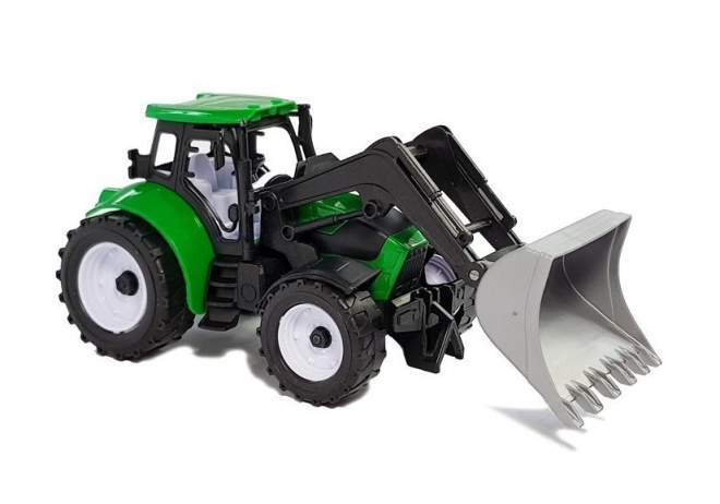 Traktor z przyczepą na bele siana Cysterna