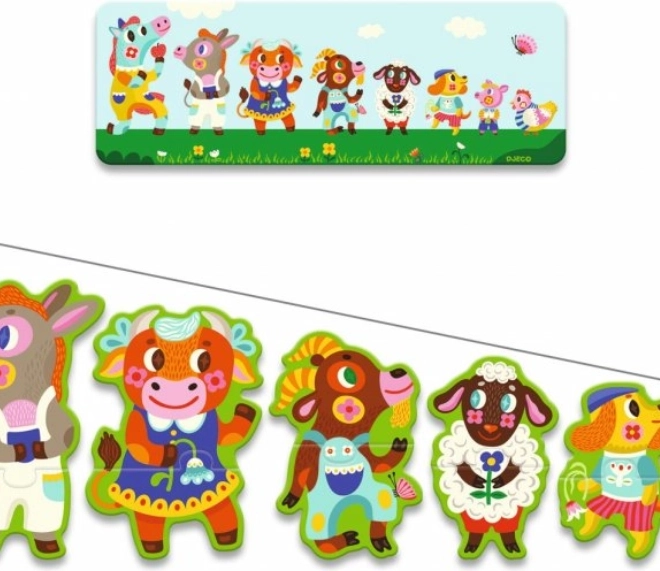 DJECO Puzzle Duzi i Mali na Farmie