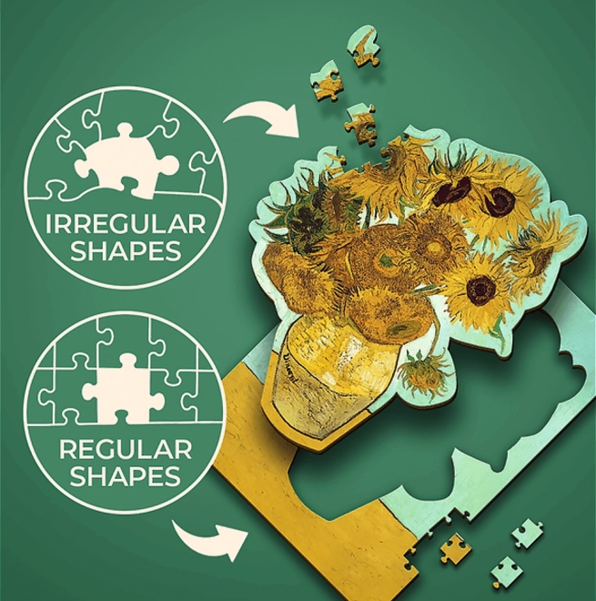 TrefL drewniane puzzle Vincent van Gogh - Słoneczniki
