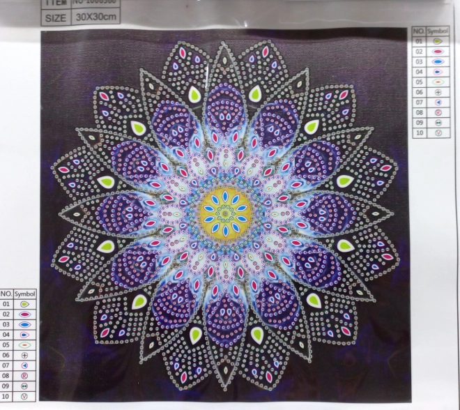 Norimpex Diamentowe malowanie 7D Niebieska mandala 30x30cm