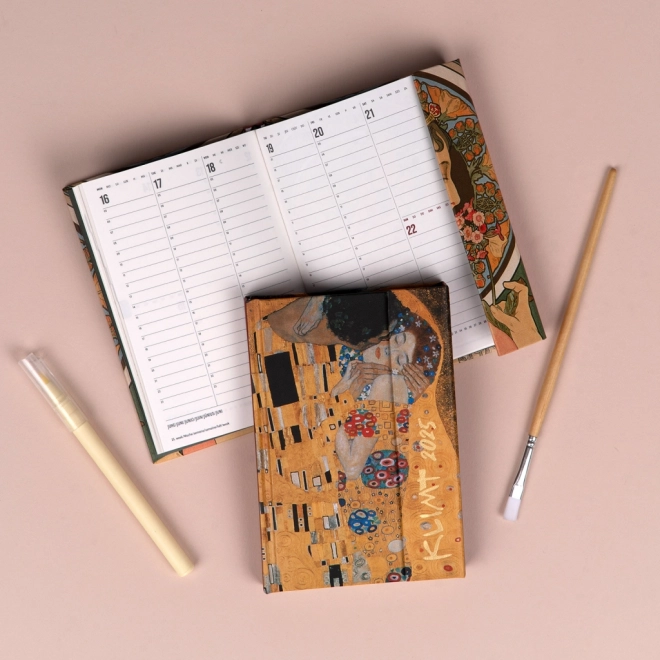 NOTIQUE Tygodniowy magnetyczny planner Gustav Klimt 2025, 11 x 16 cm