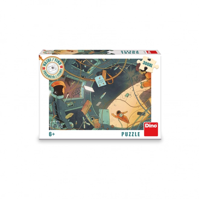 Puzzle Kosmos - Znajdź 10 przedmiotów 47x33cm 300 elementów XL w pudełku 27x19x4cm