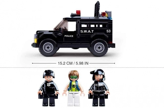 Sluban Policja M38-B0653 SWAT uzbrojony pojazd i złodziej na quadzie