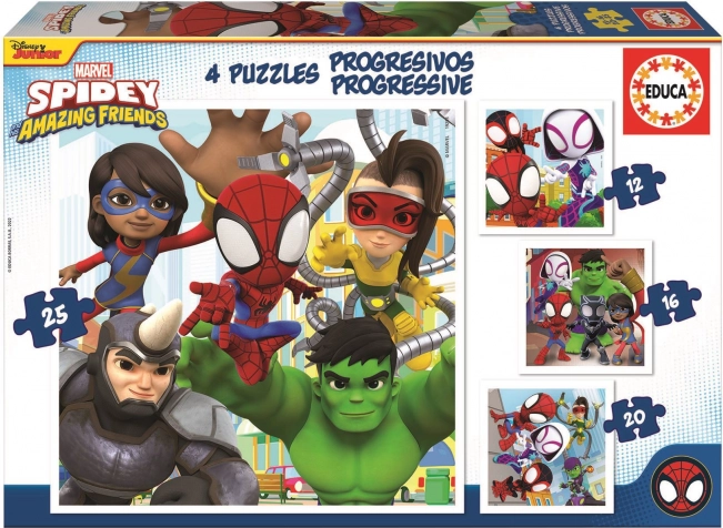 Puzzle Spidey i jego niesamowici przyjaciele 4w1
