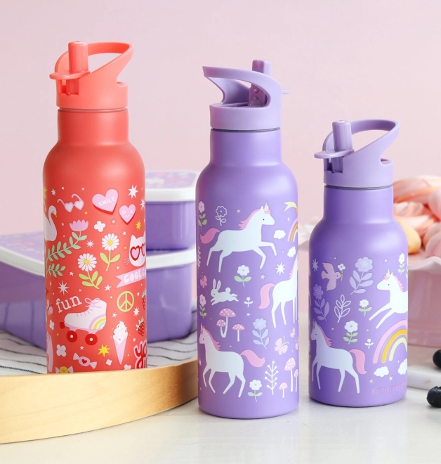 A Little Lovely Company Butelka na napoje ze stali nierdzewnej 500 ml