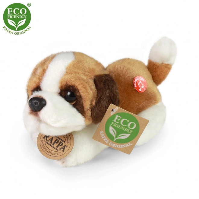 Pluszowy pies leżący z dźwiękiem 15 cm ECO-FRIENDLY