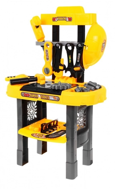 Zestaw narzędzi z ławką dla małego mechanika