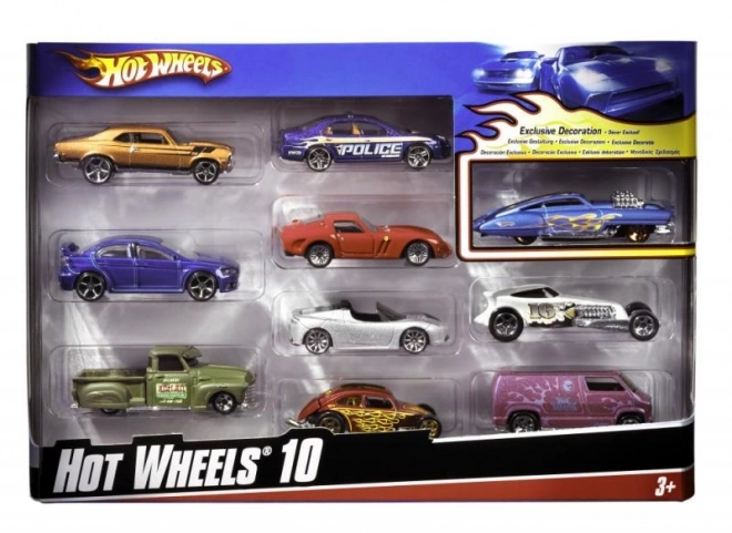 Zestaw kolekcjonerski Hot Wheels 10 samochodzików