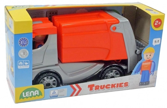 Auto Truckies śmieciarki plastikowe 25cm z figurką w pudełku 24m+