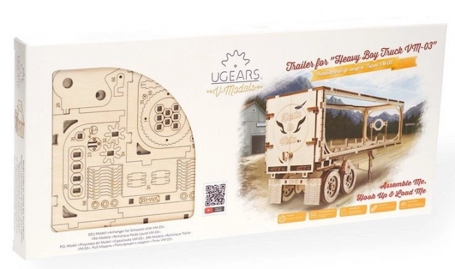 Ugears 3D puzzle - Przyczepa dla ciężarówki VM 03 - 138 elementów