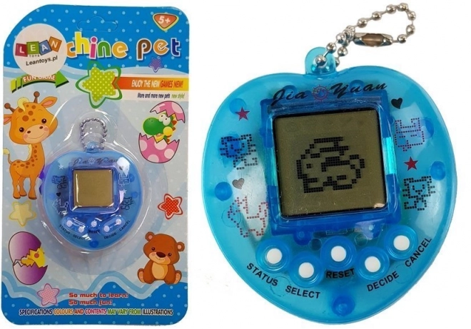 Elektroniczna gra Tamagotchi Blue z krótkim łańcuszkiem