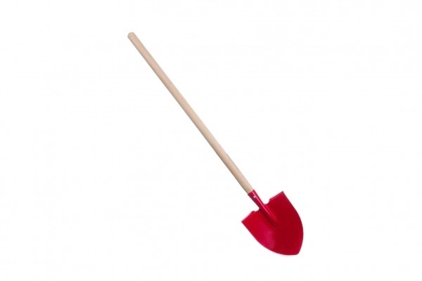 Łopata spiczasta czerwona z trzonkiem metalowo/drewnianym 80cm narzędzia