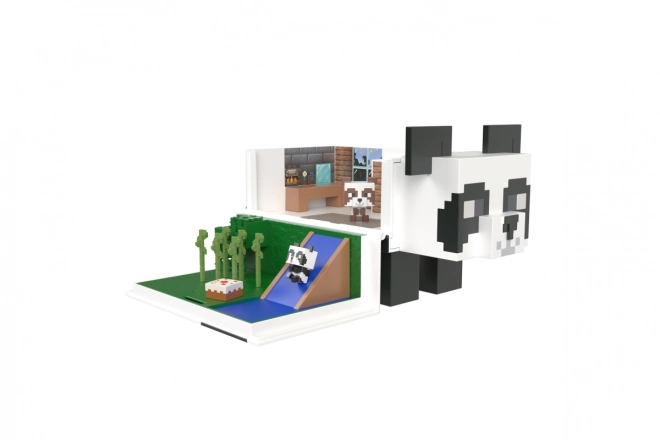 Zestaw figurek Minecraft domek do zabawy z pandą + 2 figurki