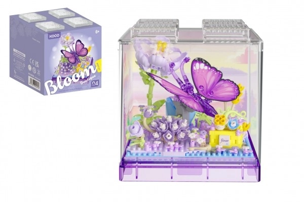 Zestaw do budowy mini KOCO Motylek plastik 471 szt. w pudełku 11x12x11cm