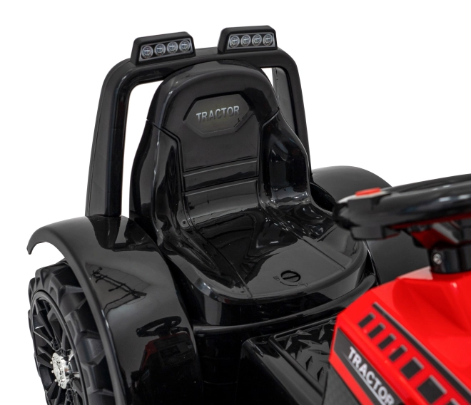 Dziecięcy traktor elektryczny z lemieszem – Czerwony