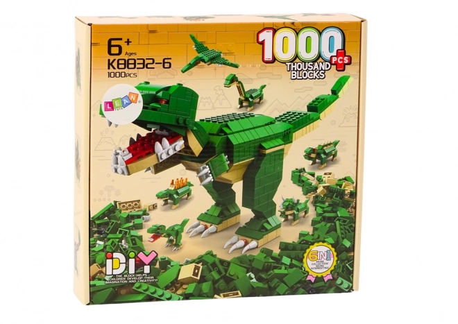Klocki budowlane dinozaurów 6w1 DIY Dinozaur Zestaw 1000 el.