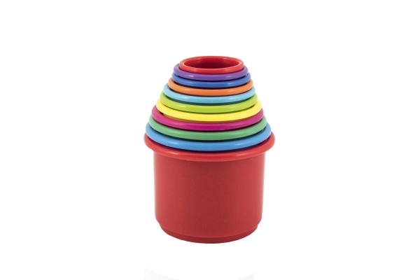 Kostka piramidowa układanka okrągła plastik 11szt w pudełku 11x20x11cm 12m+