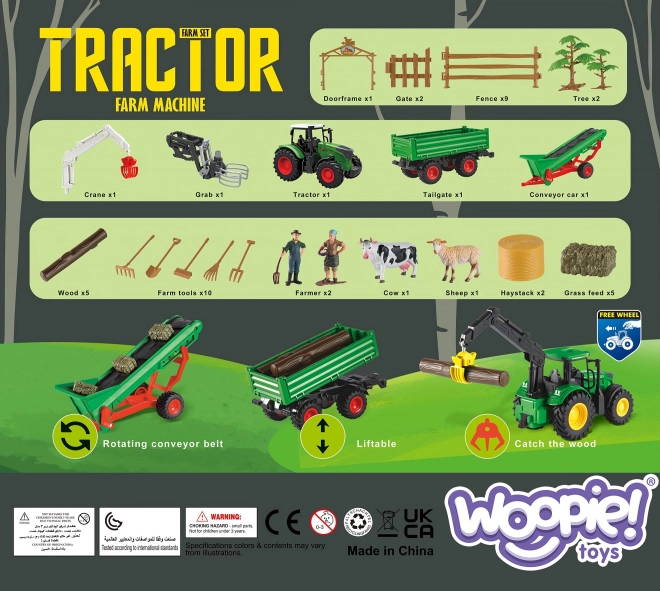 Zestaw maszyn rolniczych traktor mini farma WOOPIE