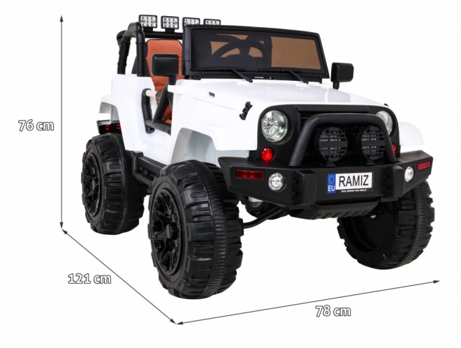 Dziecięcy samochodzik elektryczny All Terrain Jeep Biały