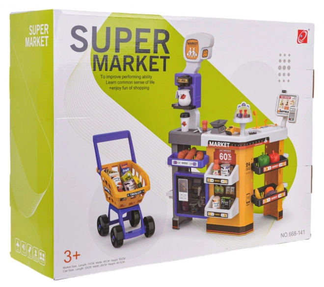 MEGA Supermarket z koszykiem + akcesoria