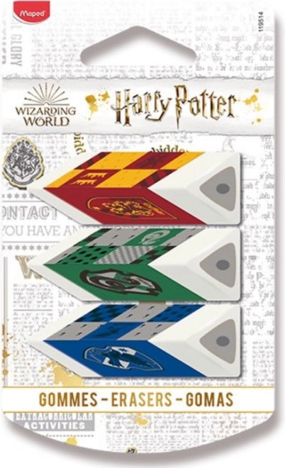 Gumki MAPED Harry Potter, zestaw 3 szt.