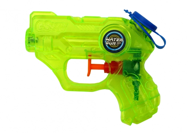 Mini pistolet wodny zielono-niebieski z zasięgiem 7-8 m