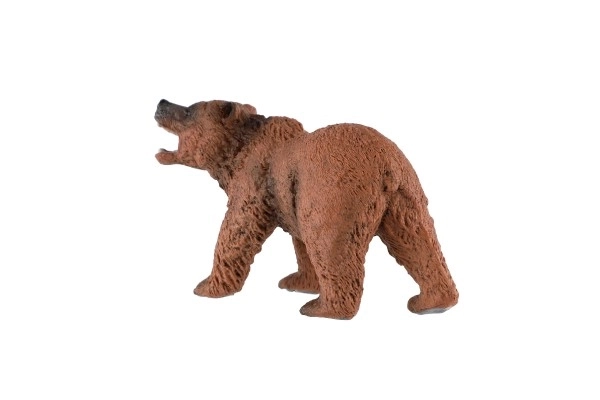 Niedźwiedź brunatny żółty plastik 12cm w woreczku