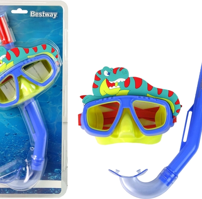 Dziecięcy zestaw do nurkowania ze snorkelem – zwierzątka, niebieski Bestway – Niebieski