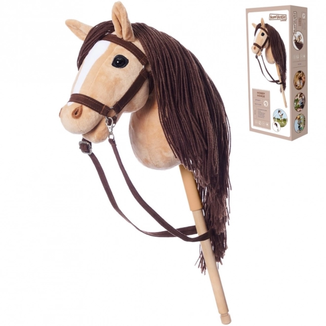 HOPPIHORSE koń na patyku hobby horse rozmiar A3 beżowy