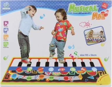 Muzyczny dywan z instrumentami – mata do gry pianinko 110 × 36 cm