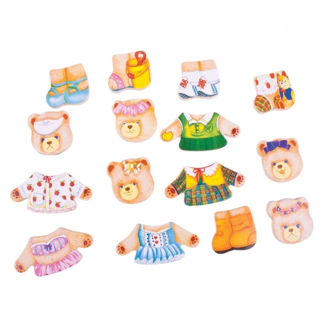 Bigjigs Toys Ubieranka puzzle Rodzina Niedźwiedzi