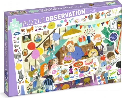 Wyszukiwanka puzzle Urodzinowe przyjęcie - 53 elementy
