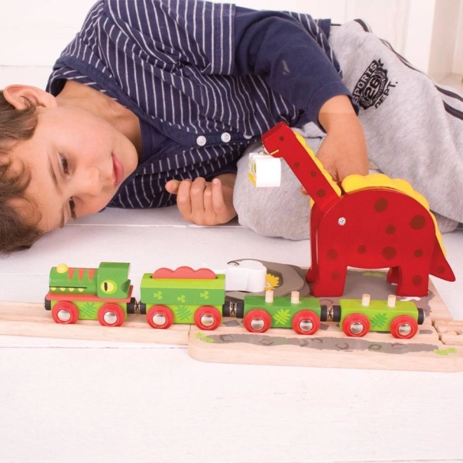 Bigjigs Rail Dinozaurowy Żuraw