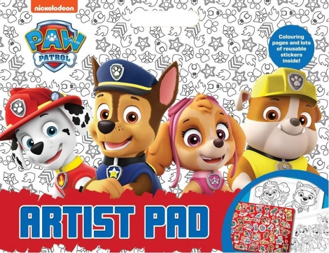 NICKELODEON Mega kolorowanki z naklejkami Psi Patrol