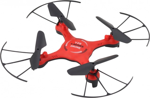 Dron z efektami LED czerwon;dy