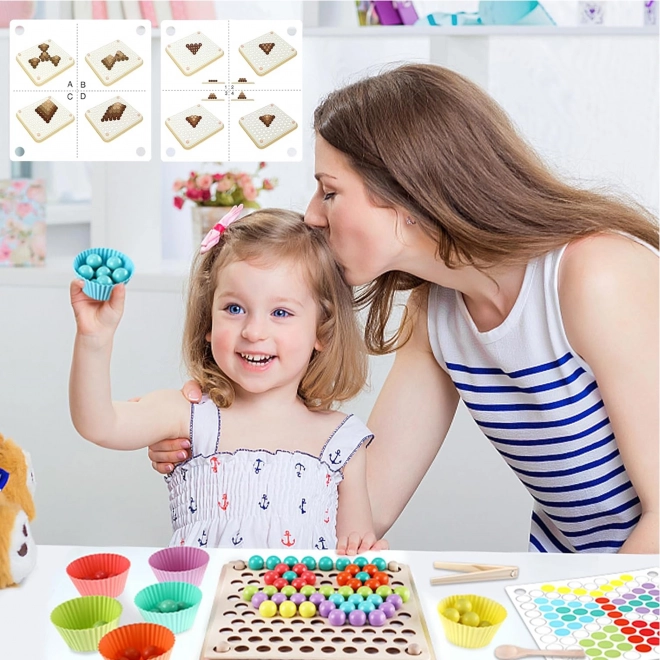 Kolorowe kulki mozaika Montessori Woopie