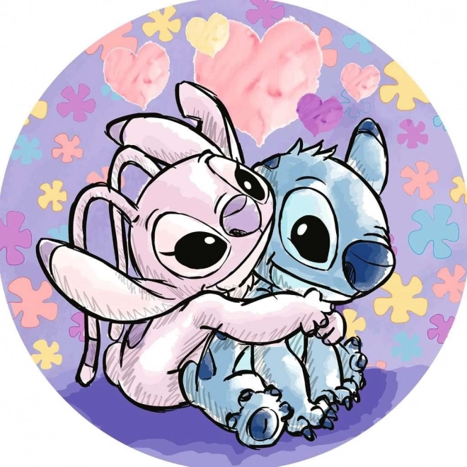 Okrągłe puzzle Stitch 500 elementów