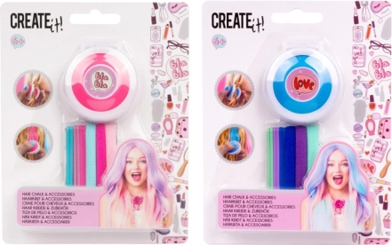 Zestaw kolorów do włosów z gumkami CREATE IT!