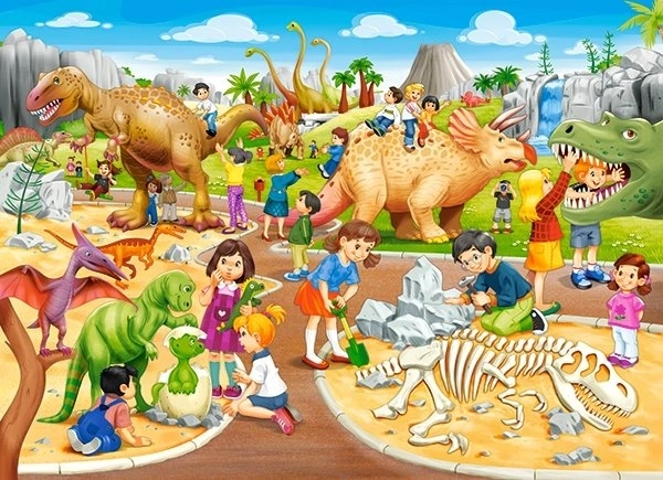 Puzzle Dinozaurzy Park 70 elementów